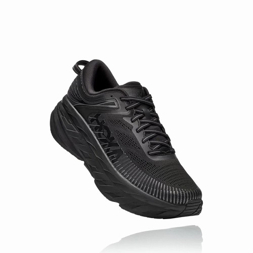 Hoka One One BONDI 7 Road Running Shoes For Men India Black IN-7493